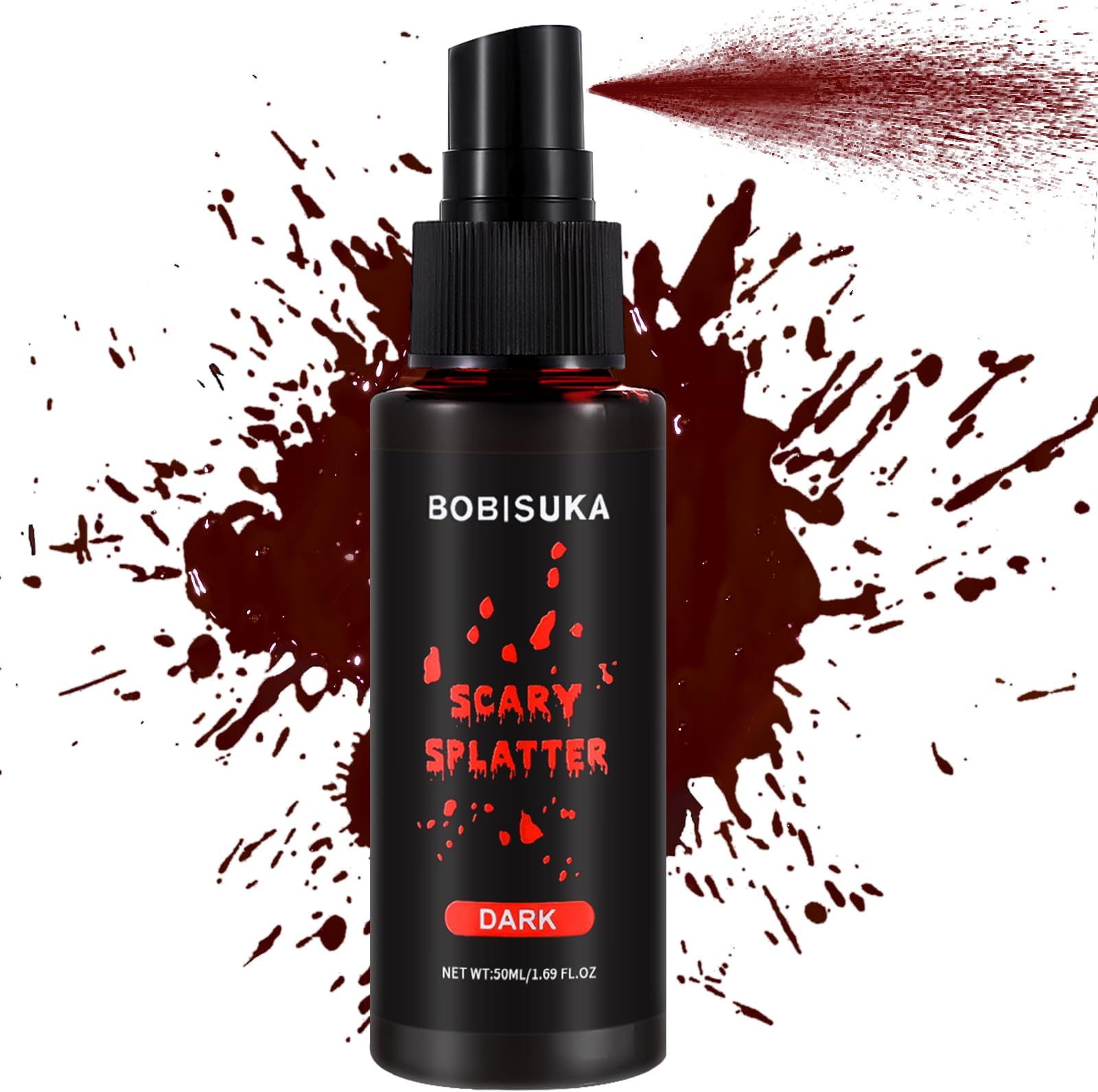 Fake Blood Spray for Cosplay - Vampire Blood Washable for Clothes and Face - Fake Blood Makeup (Dark, 50ml)