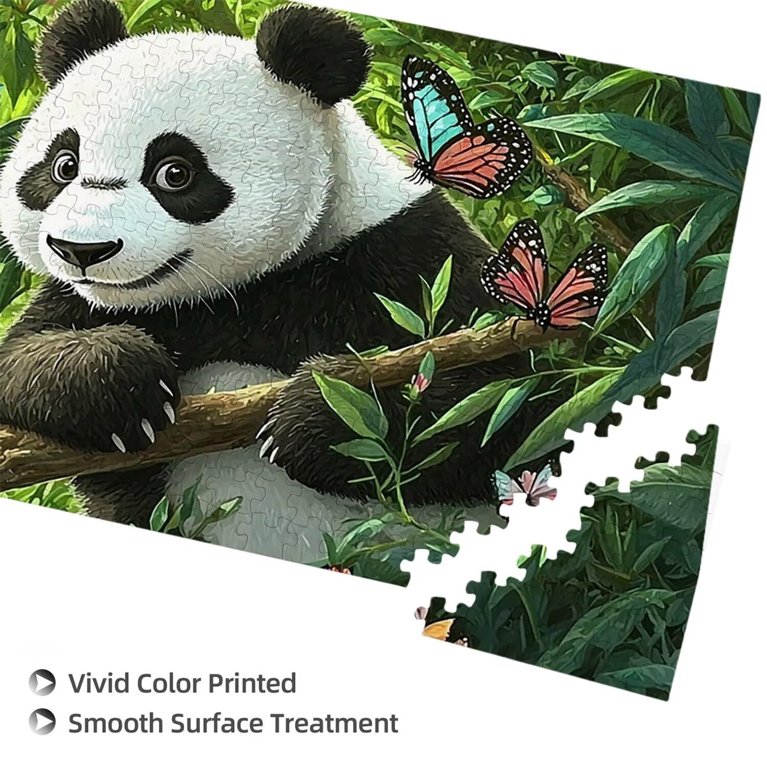 Puzzle de Madera para Adultos 900 Piezas - Panda del Bosque, Obra de Arte de Juego de Rompecabezas para Adultos, Puzzle de Impresión de Alta Definición Multicolor, Pasatiempo Creativo Regalo b-830