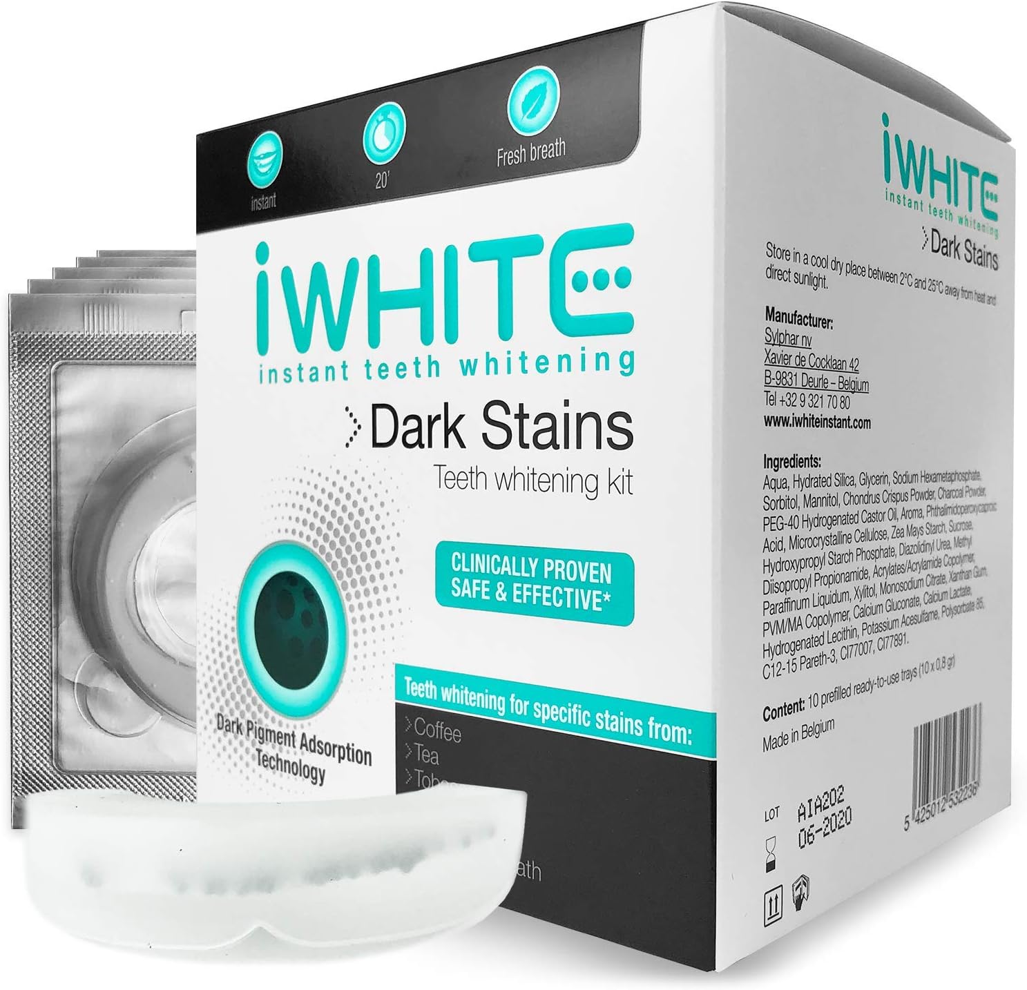 iWhite Dark Stains Teeth Whitening Kit Remove Dark Stains and Freshen