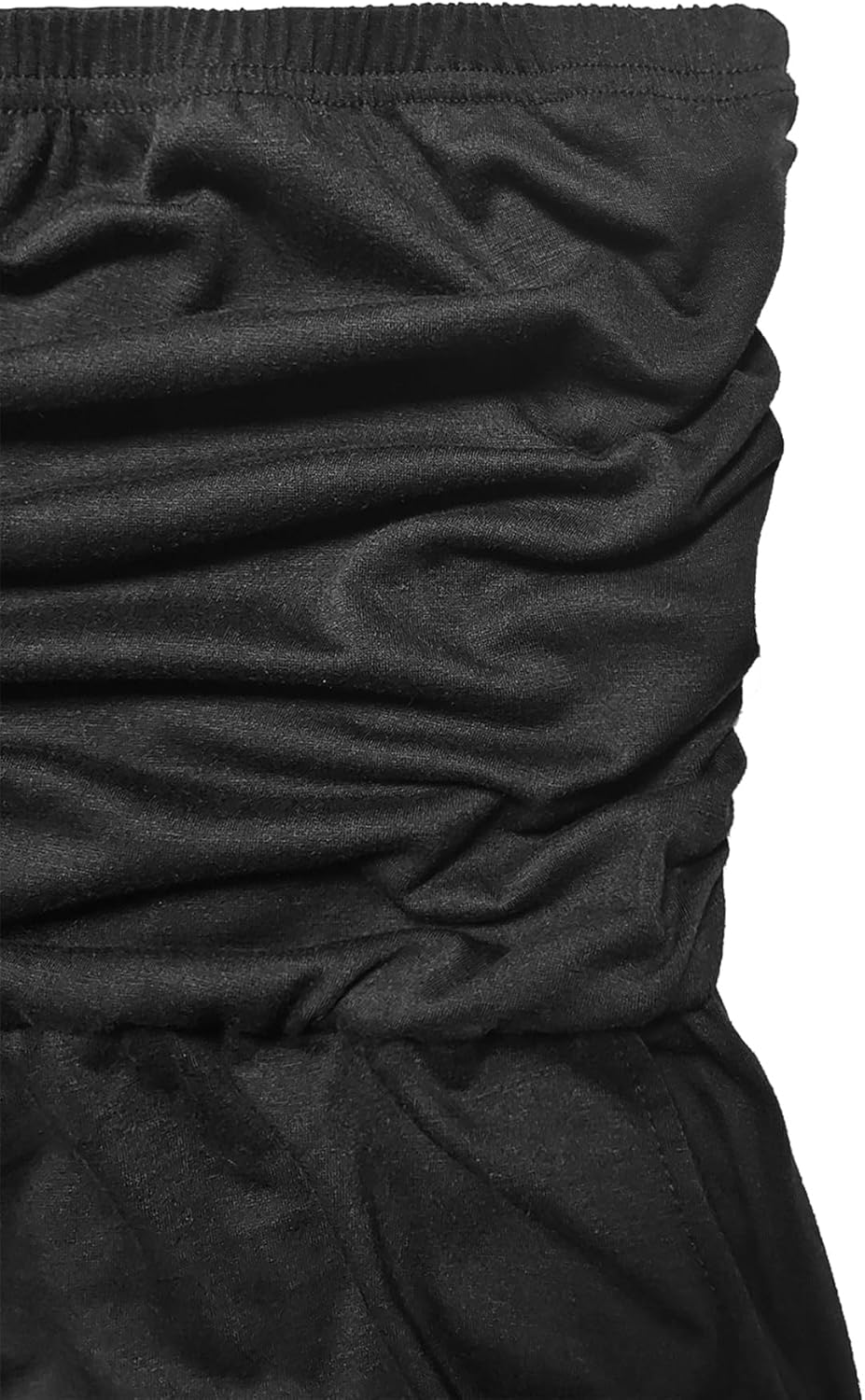 Women’s Tube Top Jumpsuits Strapless Belted Wide Leg Bustier Jumpsuit Backless Baggy Long Pants Rompers with Pockets - Image 5