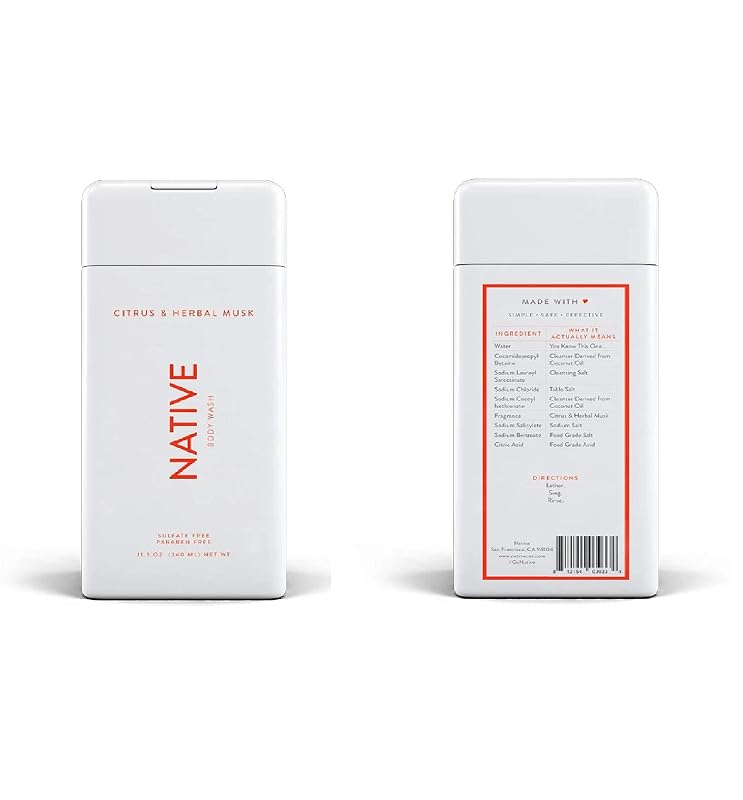 Sabonete líquido corporal Native Citrus & Herbal Musk, 340 mL