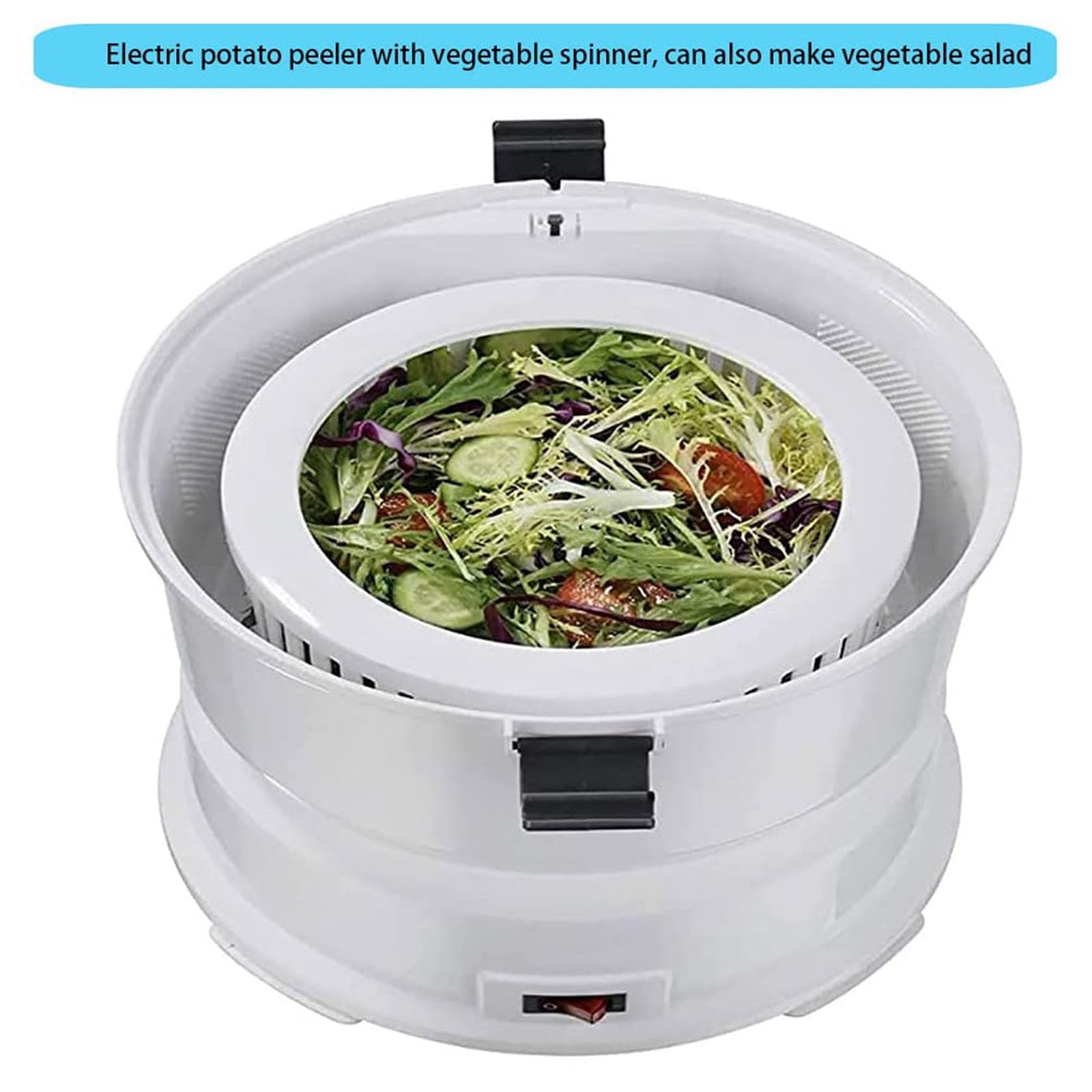 Pelador Automático De Verduras, Pelador De Patatas Eléctrico, Pelador Rápido De Acero Inoxidable De 85 W Con Capacidad De 1 Kg Para Pelar Patatas Y Deshidratar Verduras En La Cocina Casera