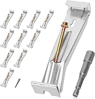 Dgavxa 10-Pack 5 Inch Hidden Gutter Hangers with Pre-Inserted Rust-Resistant Screws & 1/4" Hex Drill Bit for K-Style Aluminum Gutters
