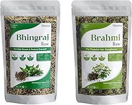 Pure Raw Bhringraj Brahmi 50g Each | Natural Ayurvedic Herbs for Hair Growth, Scalp Health & Memory Support | Herbal Blend for Oil Infusion, Hair Packs & Holistic Wellness