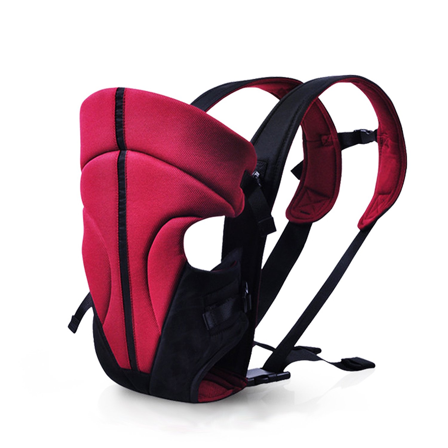 SONARIN Nouveau Coffre-fort et Confortable,boucle arrière renforcée,porte-bébé respirant Multifonctionnel Ergonomique,Adaptez votre enfant à la croissance,Variété d'emplacements(Rouge foncé)