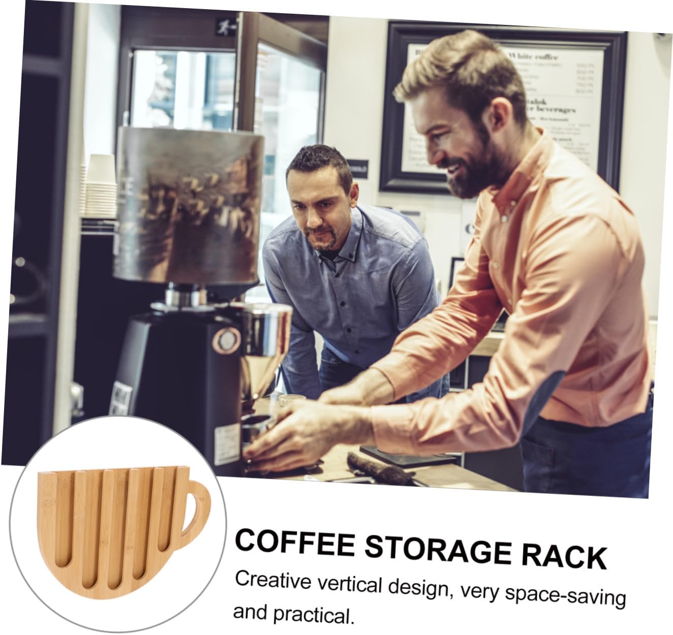 Ciieeo Wooden Coffee Cup Display Stand Capsule Storage Rack Organizer Countertop Organizer