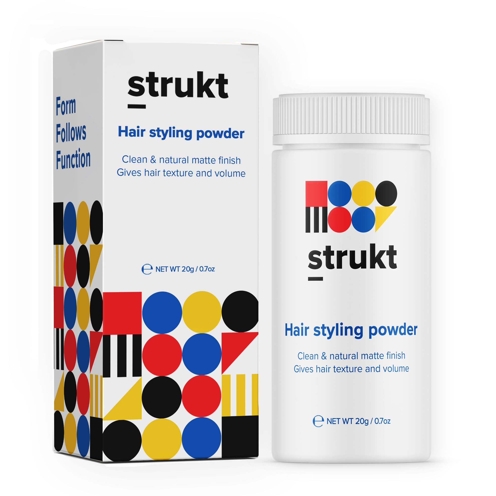 Strukt Hair Styling Texturising Powder 20g, White, 20 g (Pack of 1)