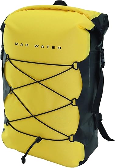 yellow roll top backpack