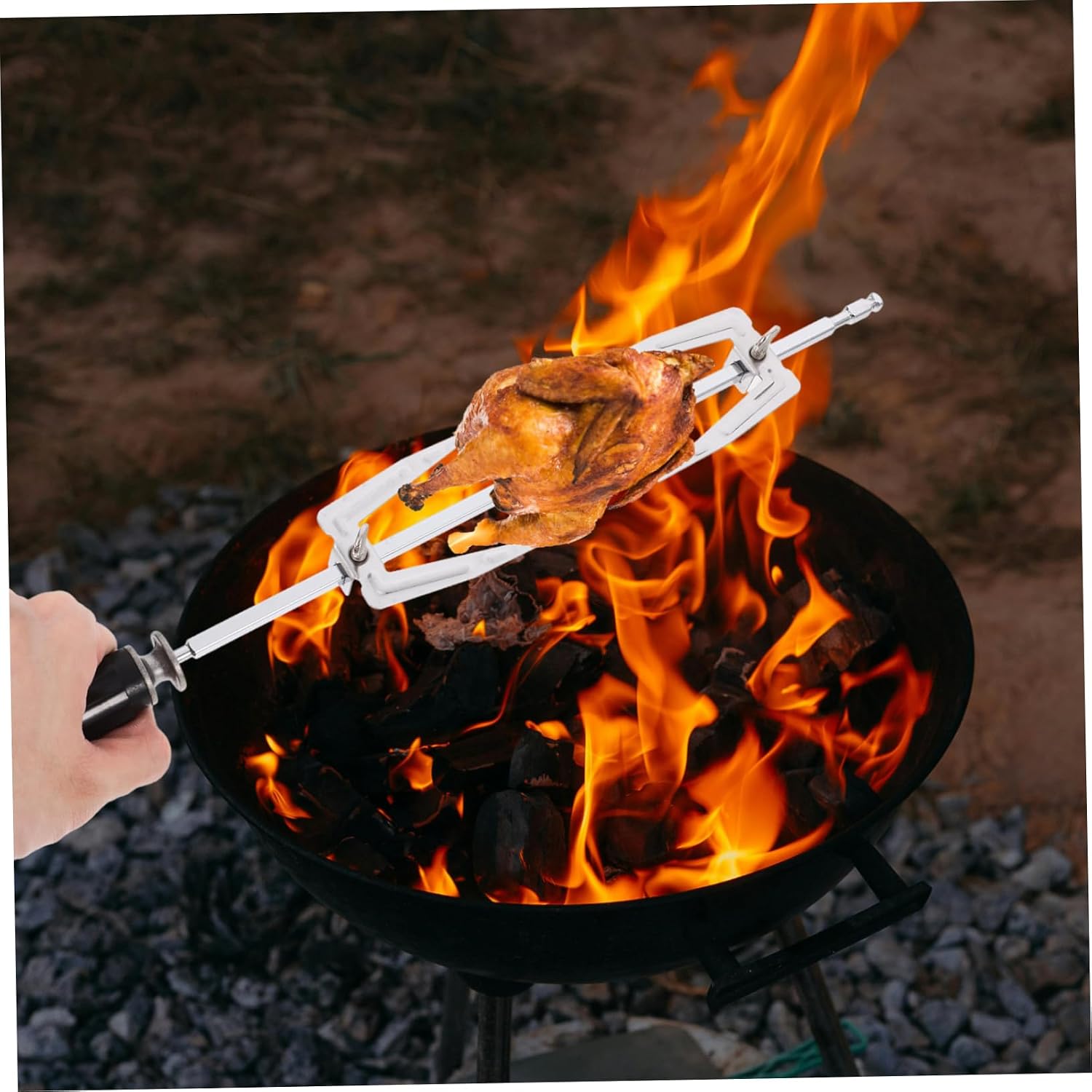 Heavy Duty Rotisserie Forks for Turkey Rotisserie Skewer Kit Fork for Grill