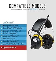 Vista 2 de PROHEAR GEP01 Almohadillas de gel para oídos (actualizadas) para auriculares 3M PELTOR