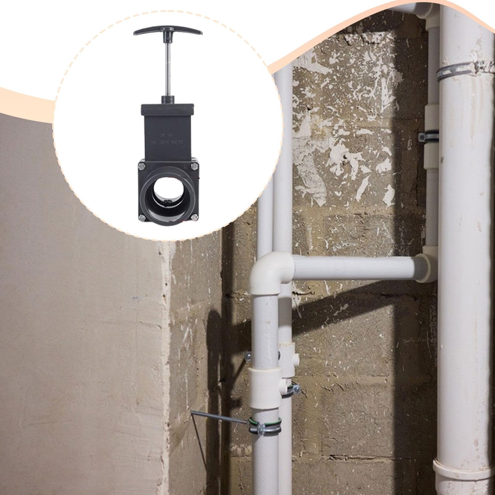 Válvula Deslizante de UPVC, Válvula de Cierre de Tuberías, Válvula de Drenaje Industrial, Accesorios de Montaje, Material para Aplicaciones T, Dn40