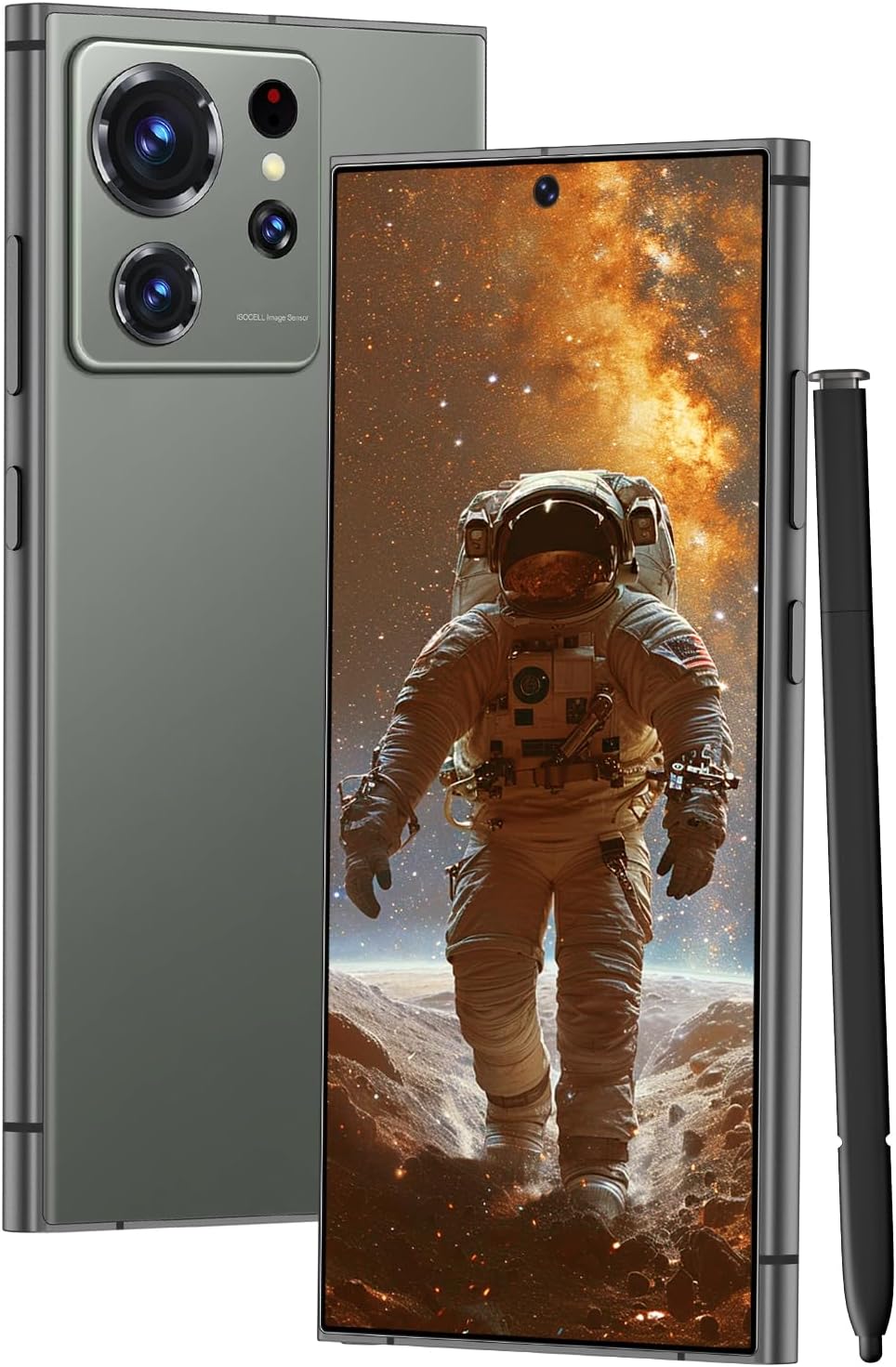 S24 Ultra Unlocked Cell Phones Smartphone with Built-in Pen 8+256GB Android 13 Phones 6.8" HD Screen Dual SIM 108MP+48MP Camera 6800 mAh (Green)