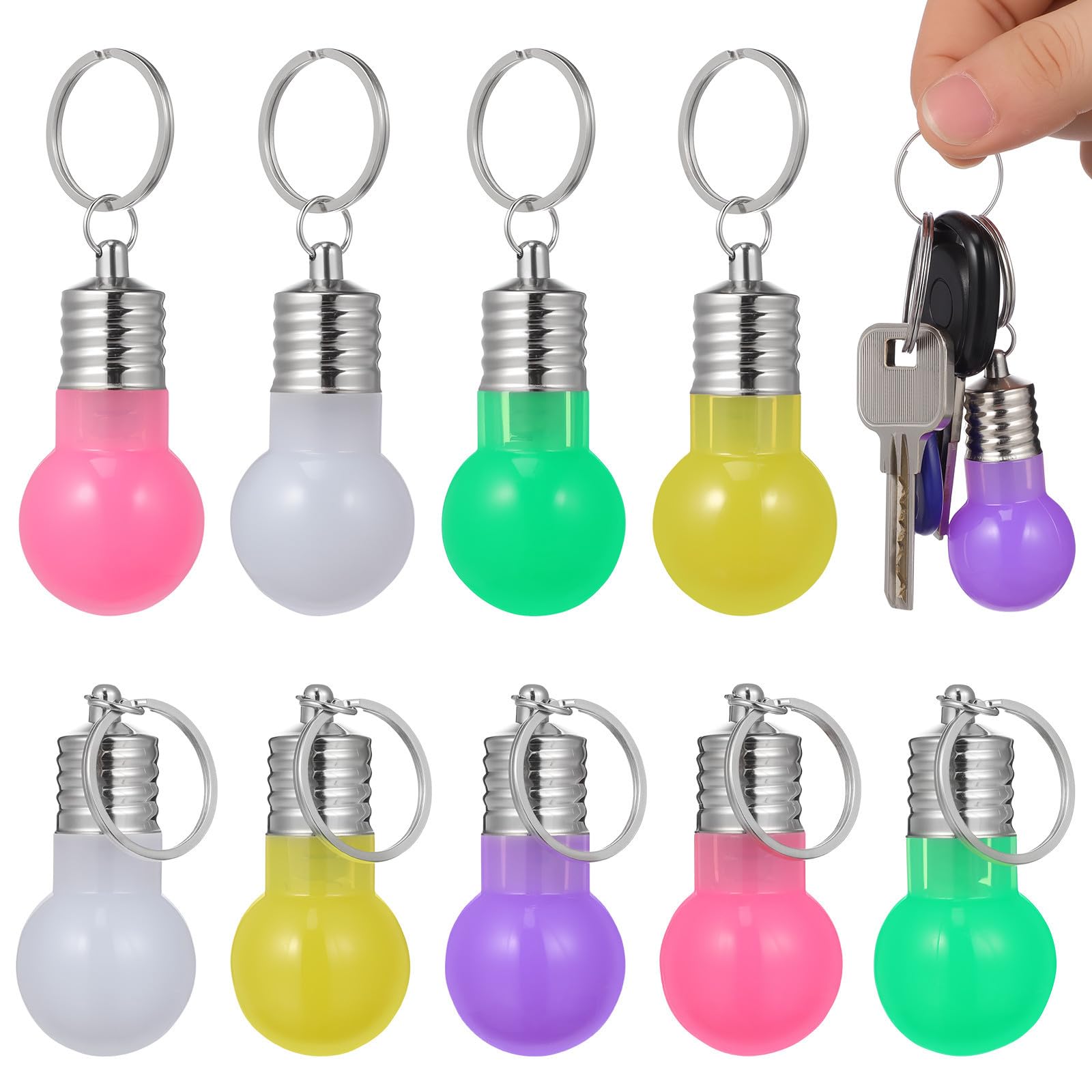 Porte-clés lumineux pour paquet à épaule lot de 21 ampoules multicolores