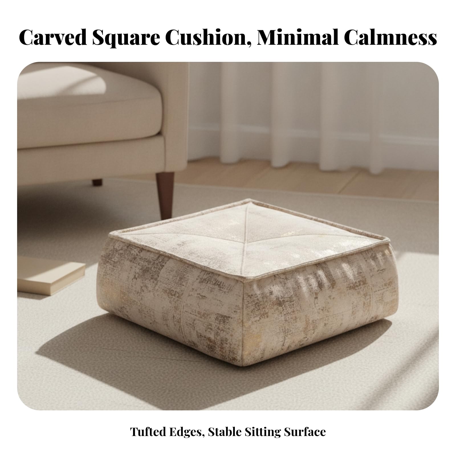 PF Carré Robuste, Bleu Clair, 58x58x18cm