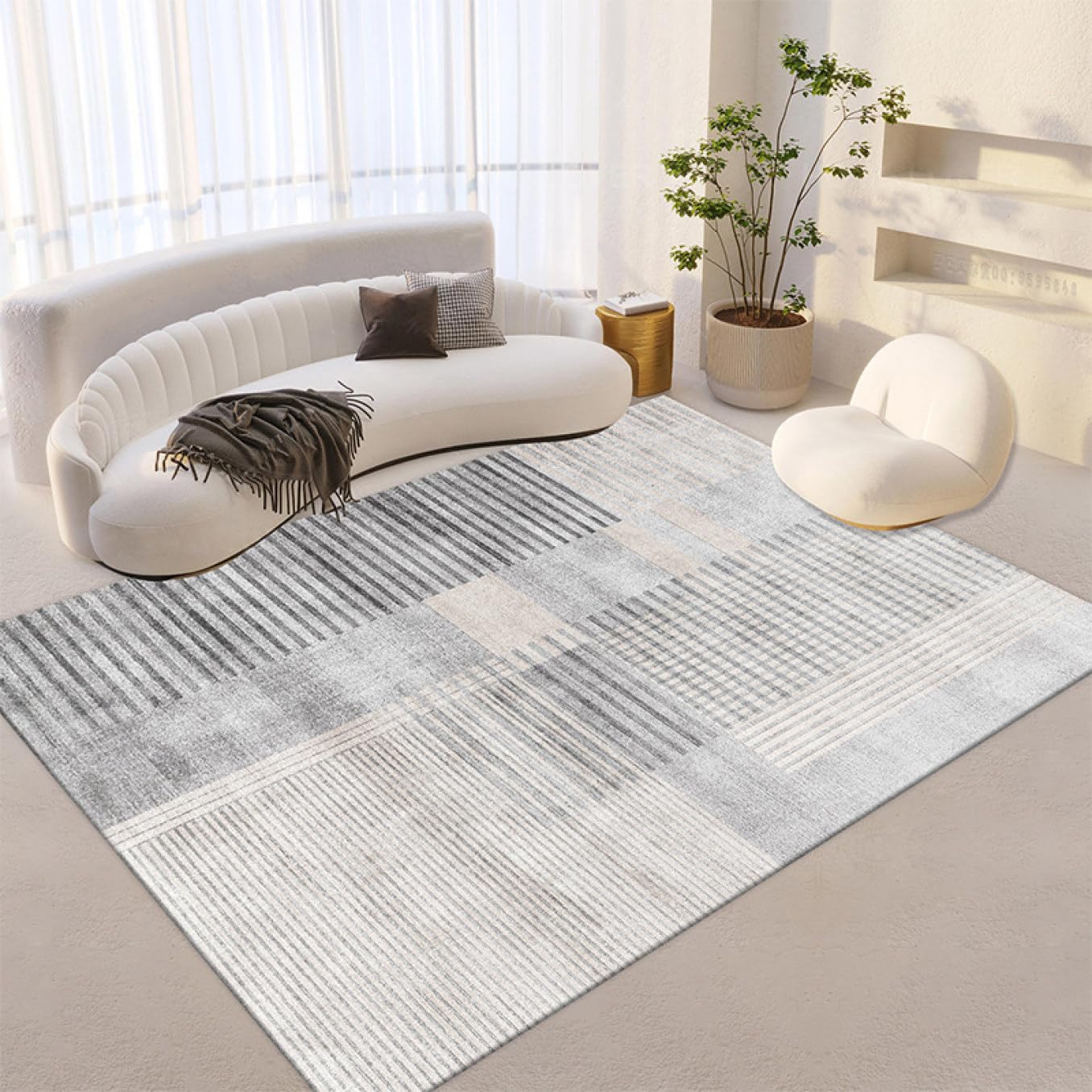 Amazon｜[LJKI] ラグマット 幾何学模様 洗える ラグ カーペット 40x60