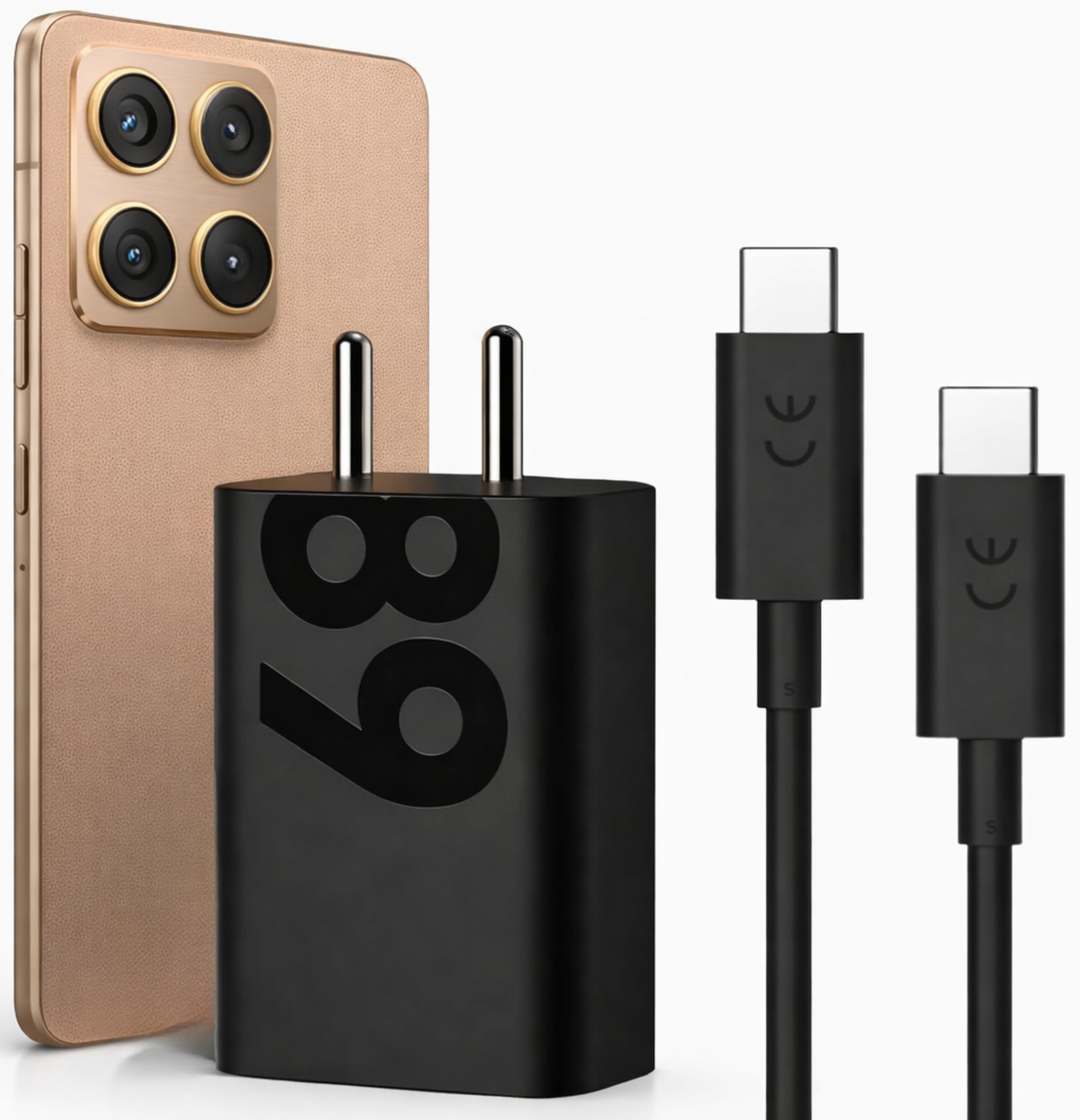 68W GaN TurboPower USB-C Fast Charger Compatible for Motorola Edge 60 Fusion/Edge 50 Fusion/Edge 50 Ultra/50 Pro/Razr 50 Ultra/Moto G45/G54/G64/Moto E40/Moto G35 | Original Charging Speed (Black)-image-27