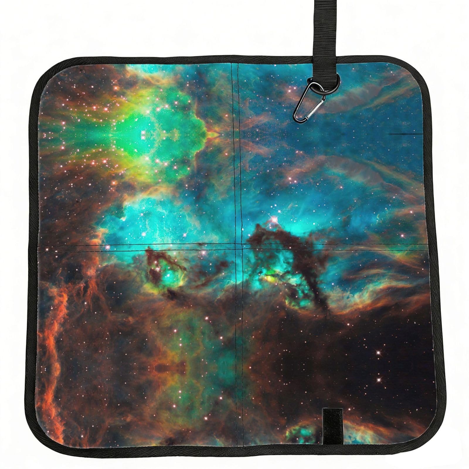 OKFSTY Universe Galaxy Space Print Fold Away Seat Cushion Portable Outdoor Pad Polyester Bleacher Bench Mat Travel Picnic Pad