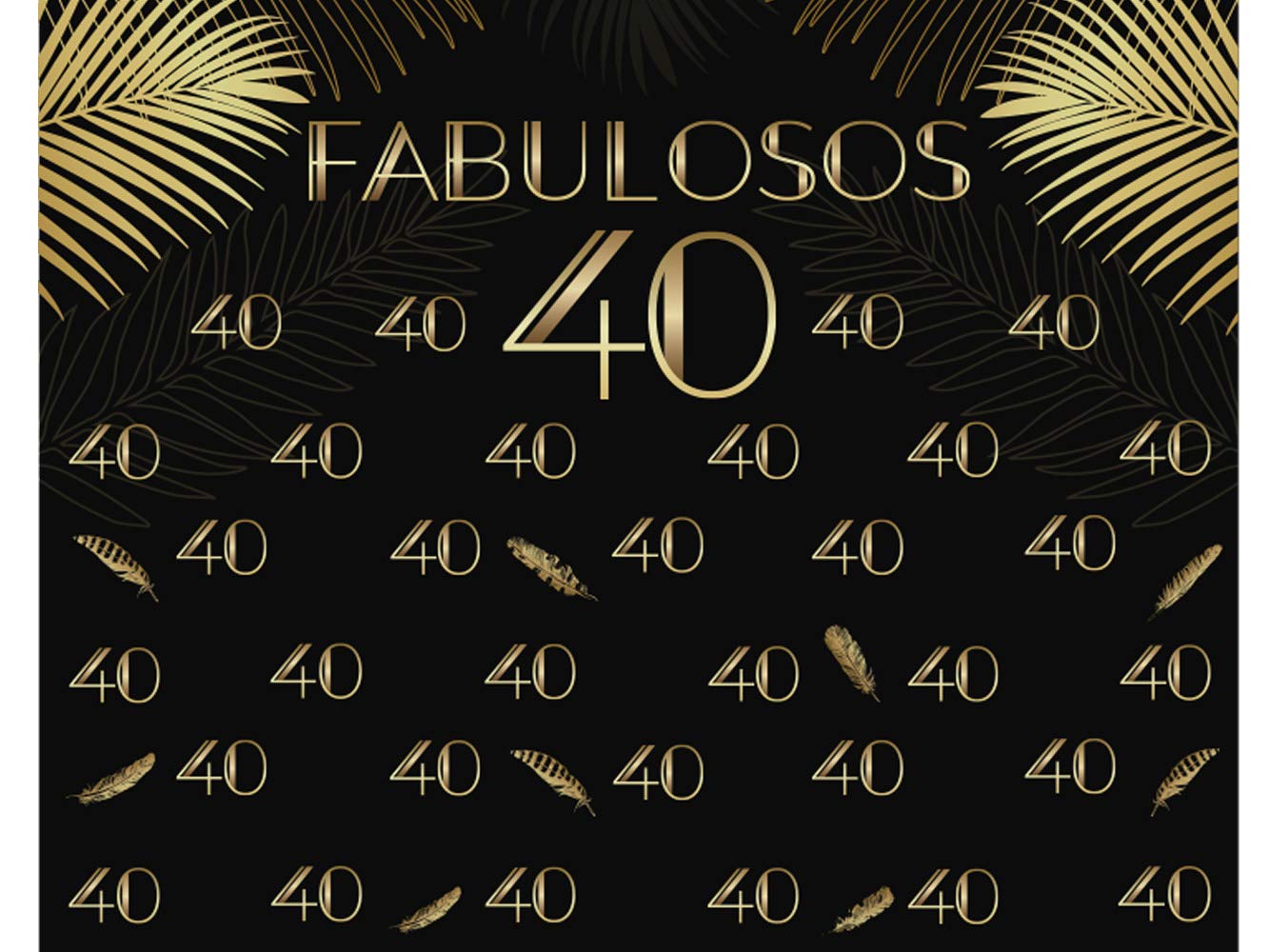 Oedim Photocall X-Banner Extensible 100% Fabulosos 40 | 335x200cm| Regalos para Cumpleaños | Photocall Económico y Original | Ideas para Regalos | Regalos Personalizados de Cumpleaños