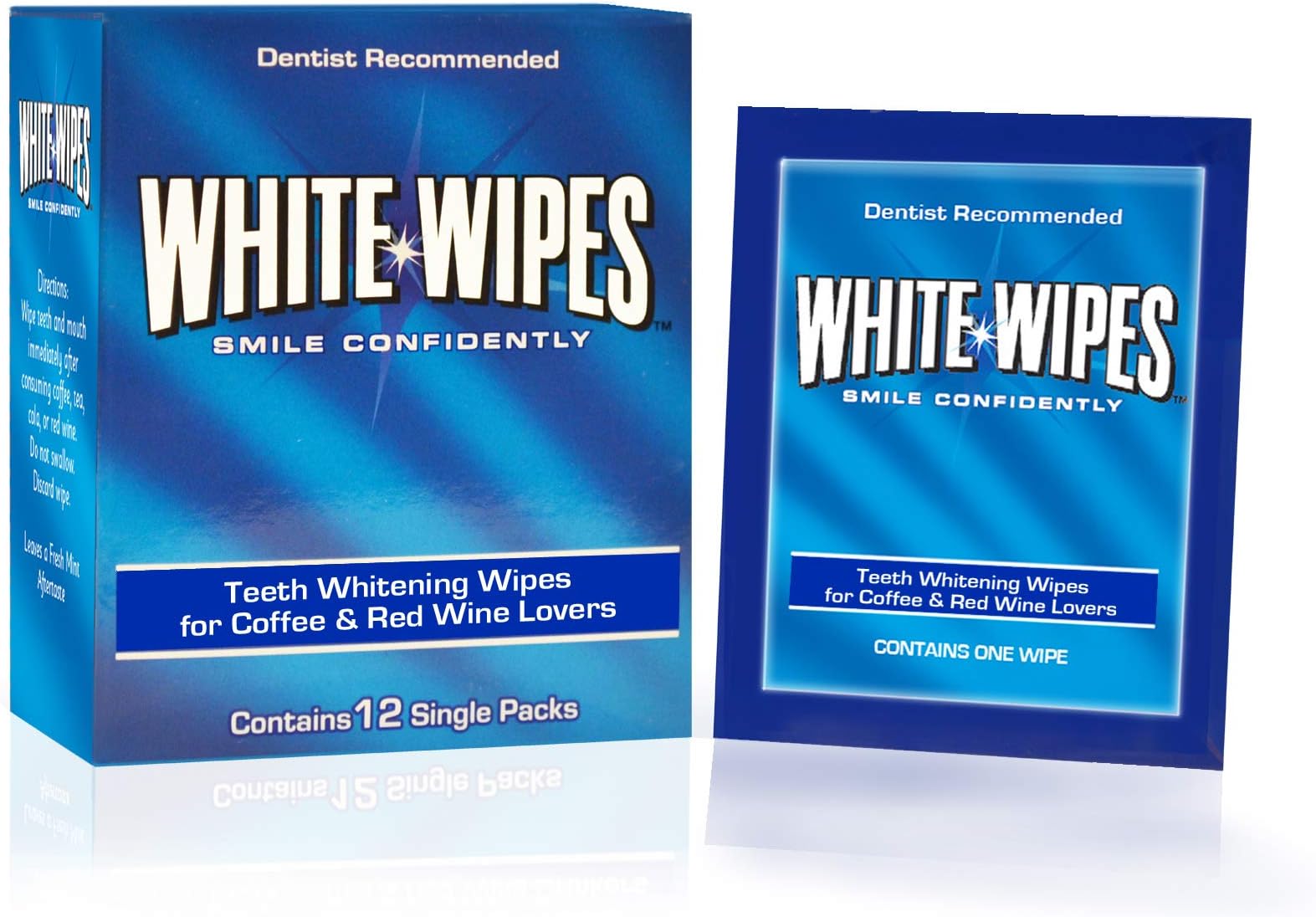 White Wipes - Teeth Whitening Wipes Designed for Coffee and Red Wine Lovers