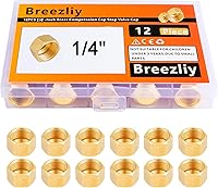 Vista 15 de Kits de surtido de tapas de latón con ensanchamiento, conector de tubo con ensanchamiento de 45 grados SAE para tubo OD de 1/4", 5/16", 3/8", 1/2