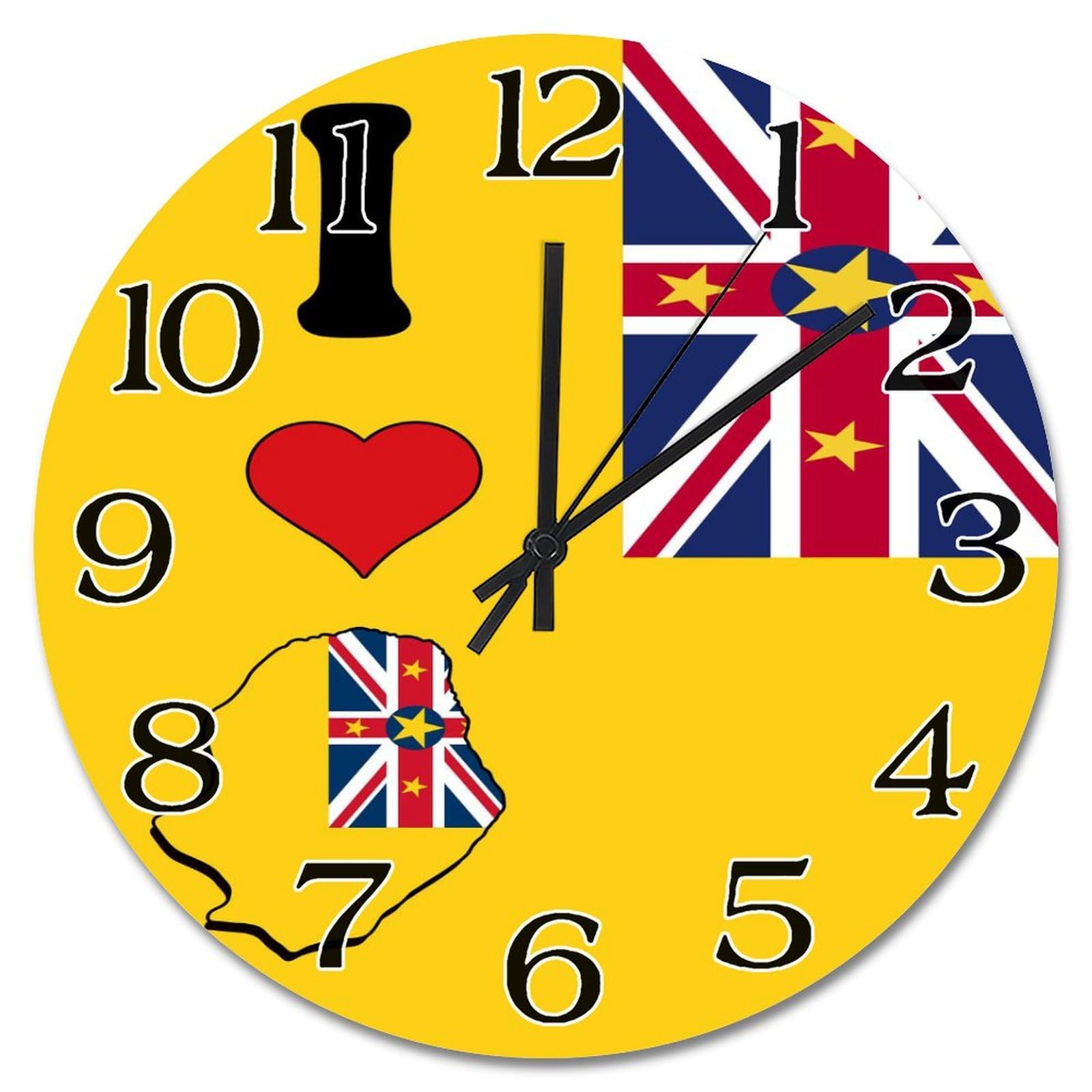 Horloge murale en bois Niue silencieuse 38 cm pour résoudre le manque de décoration murale