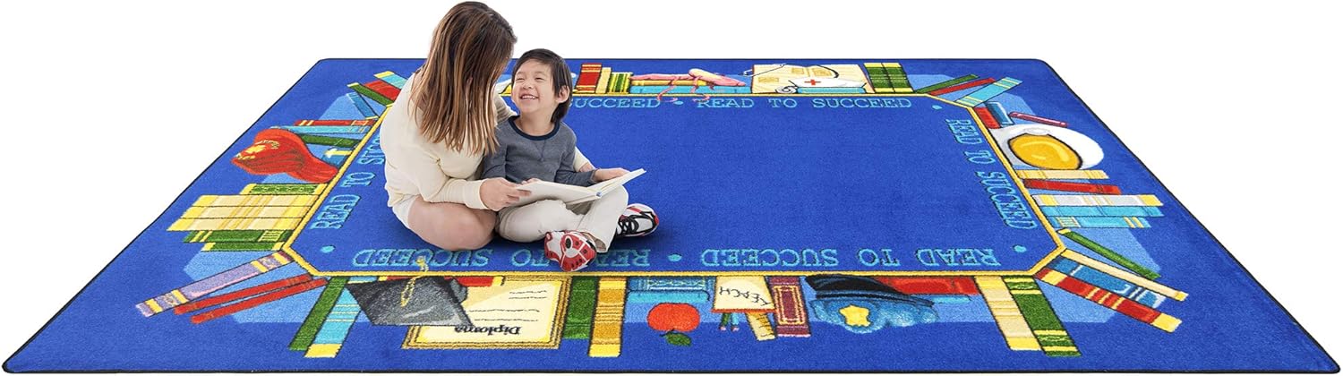Joy Carpets Read to Succeed Area Rug in Color Multi, 3'10" x 5'4"