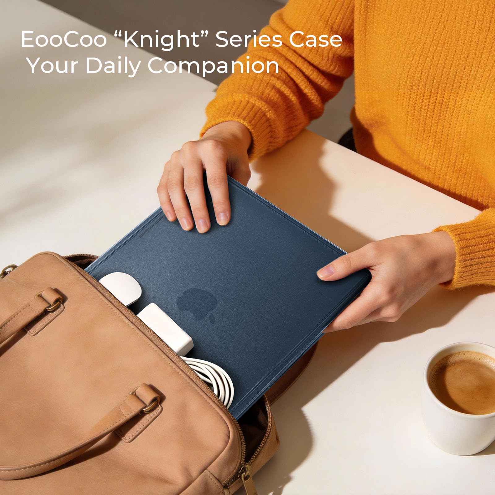 EooCoo Anti-Ramka Etui Kompatybilne z MacBook Air 13",Matowy Północ | Kompatybilne z MacBook Air 13,6"M5 M4 M3 M2 A3449 A3240 A3113 A2681 2026-2022,Ochrona Narożników,Redukcja Odcisków Palców