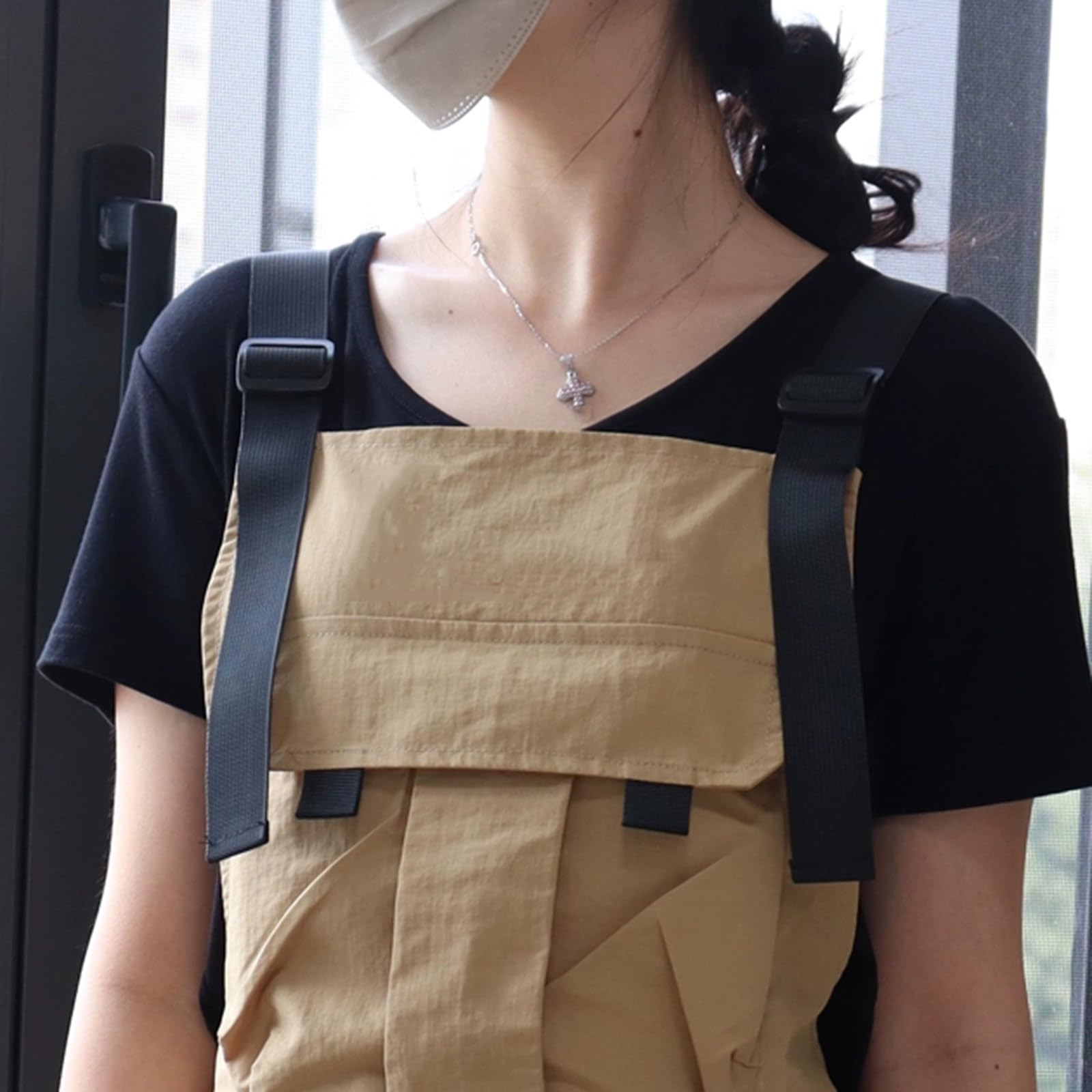Tabliers pour Hommes Femmes, Tabliers De Travail avec Sangle Réglable Et 2 Poches, Tablier pour Cuisine Artiste Peinture Beige,One Size