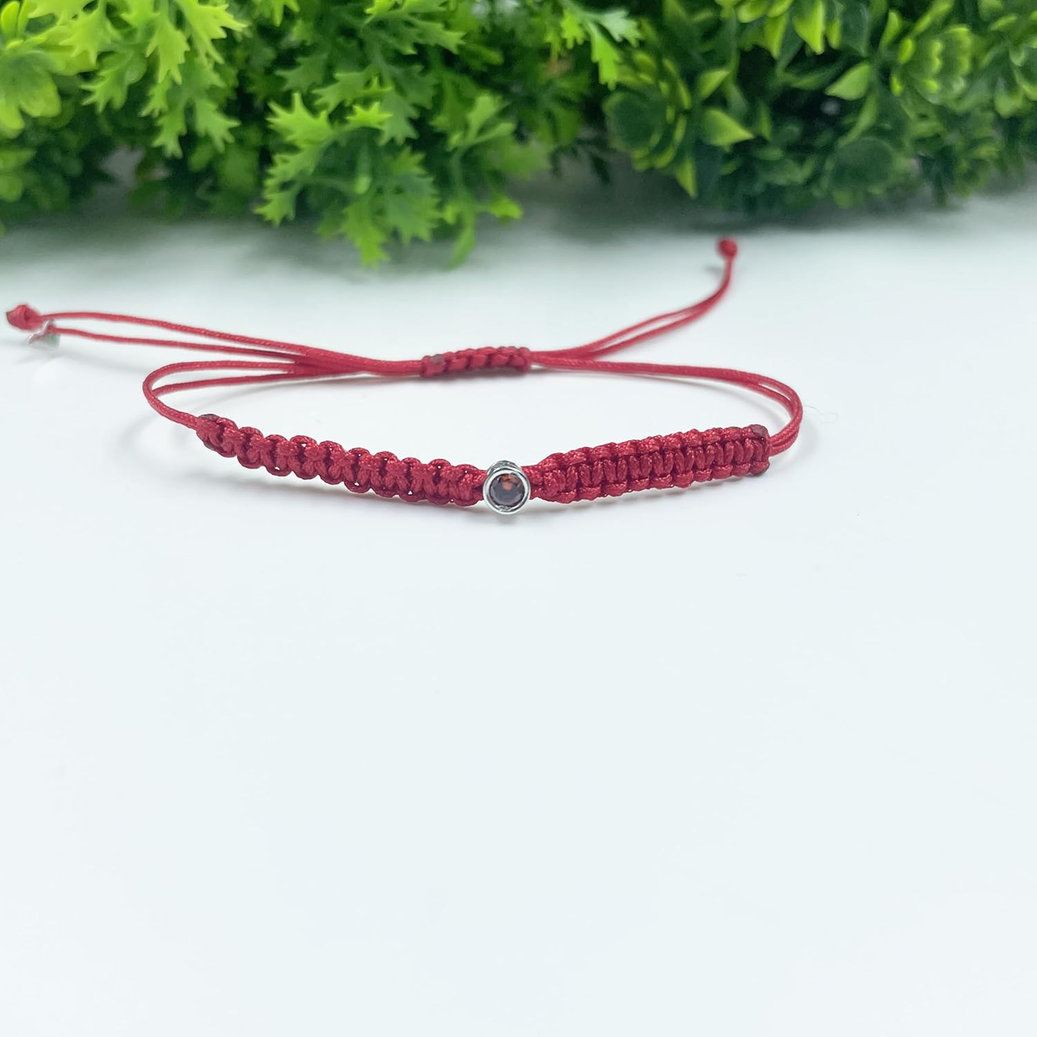 Diamond String Bracelet For Women, 3 mm Round Cut Bezel Set Diamond Cord Friendship Bracelet in 14K Gold Finish