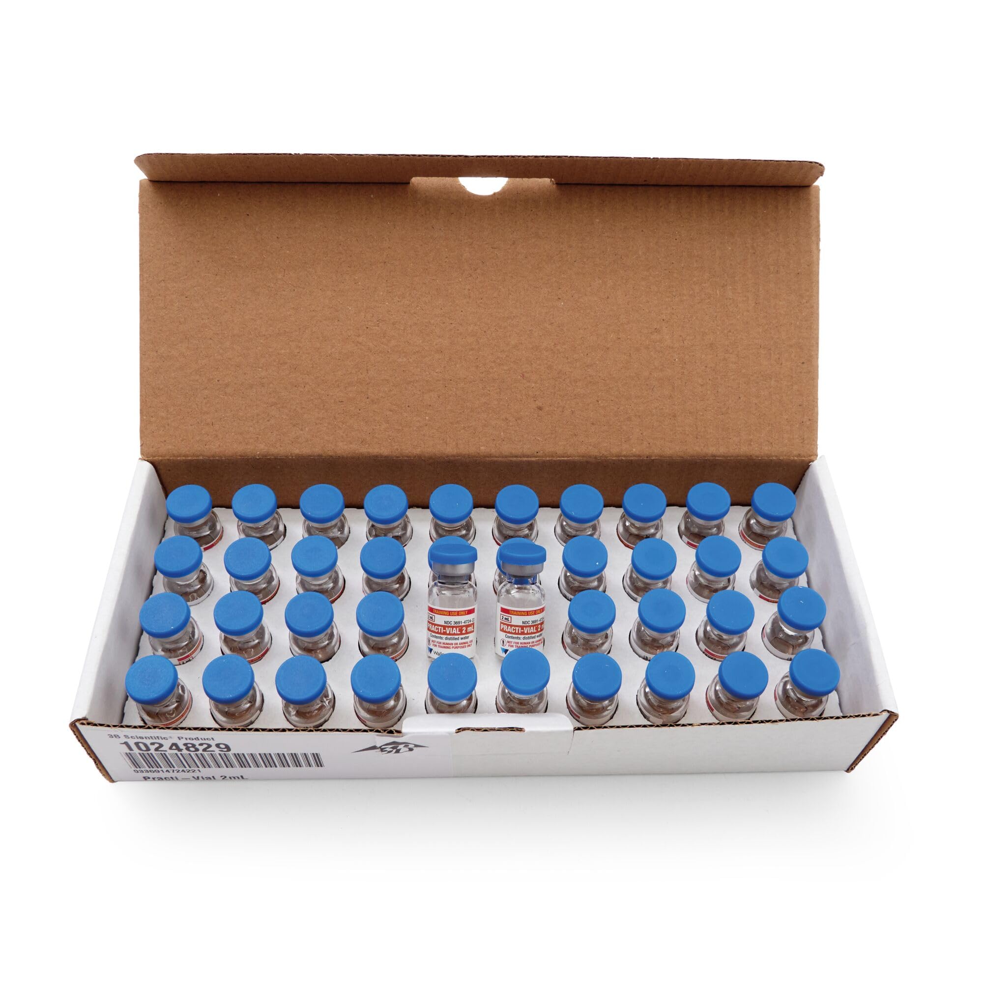 Practi-Durchstechflasche 2mL (Packung mit 40) - Simulationsprodukt für medizinisches Training