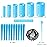 WILLBOND 141 Pieces Hair Rollers Set Include 60 Plastic Hair Rollers(Blue,6 Sizes)