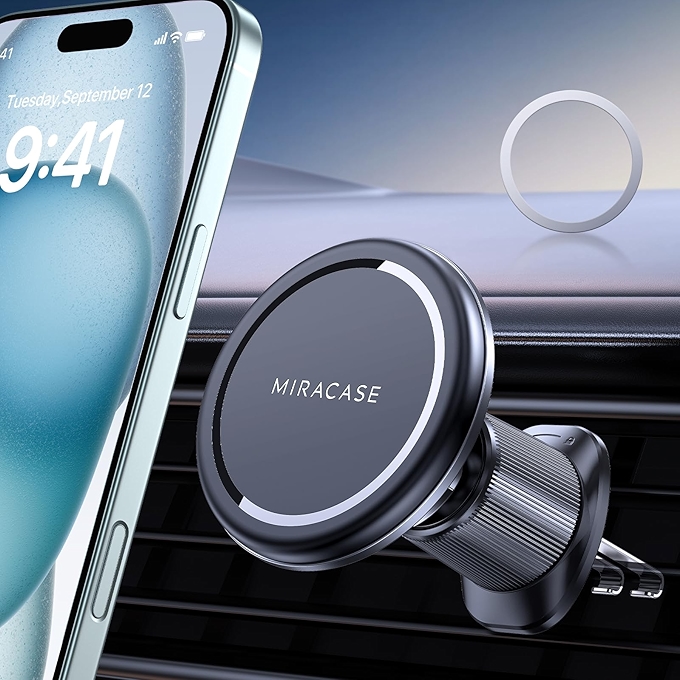 Miracase MagSafe车载手机支架，超强磁力快速安装