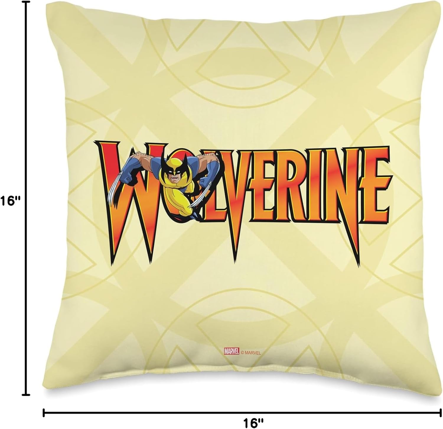 Marvel X-Men Wolverine Retro Throw Pillow