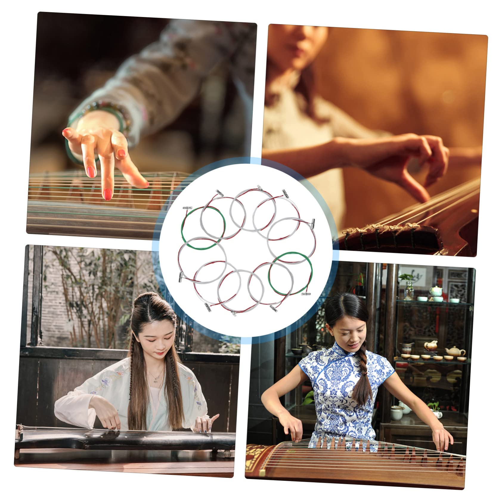 Abaodam 20 Pz Corde Guzheng riparare la guzheng accessori strumento a corda parti accessori per strumenti a corda sostituzione degli i Metallo