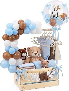 Wooden Baby Shower Crate Closet with Hanger and Rack