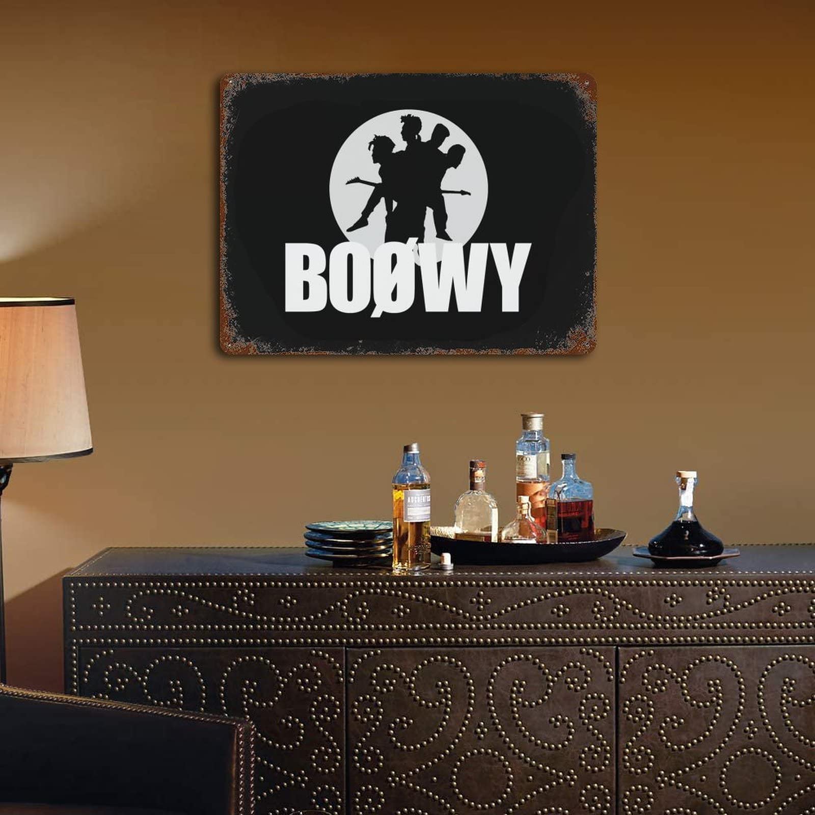Amazon.co.jp: ブリキ看板 レトロ看板 ボウイ Boowy Boøwy アート