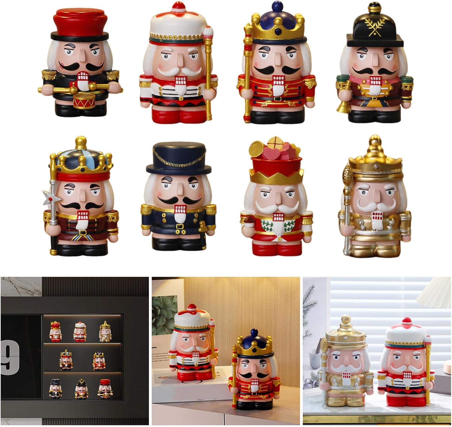 クリスマス くるみ割り人形 樹脂製 フィギュア コイン バンク フェスティブ ホリデー 装飾 お金 節約 おもちゃ 子供用 クリスマスオブジェ】くるみ割り人形（ナッツクラッカー）の通販  | ハルモニア web store