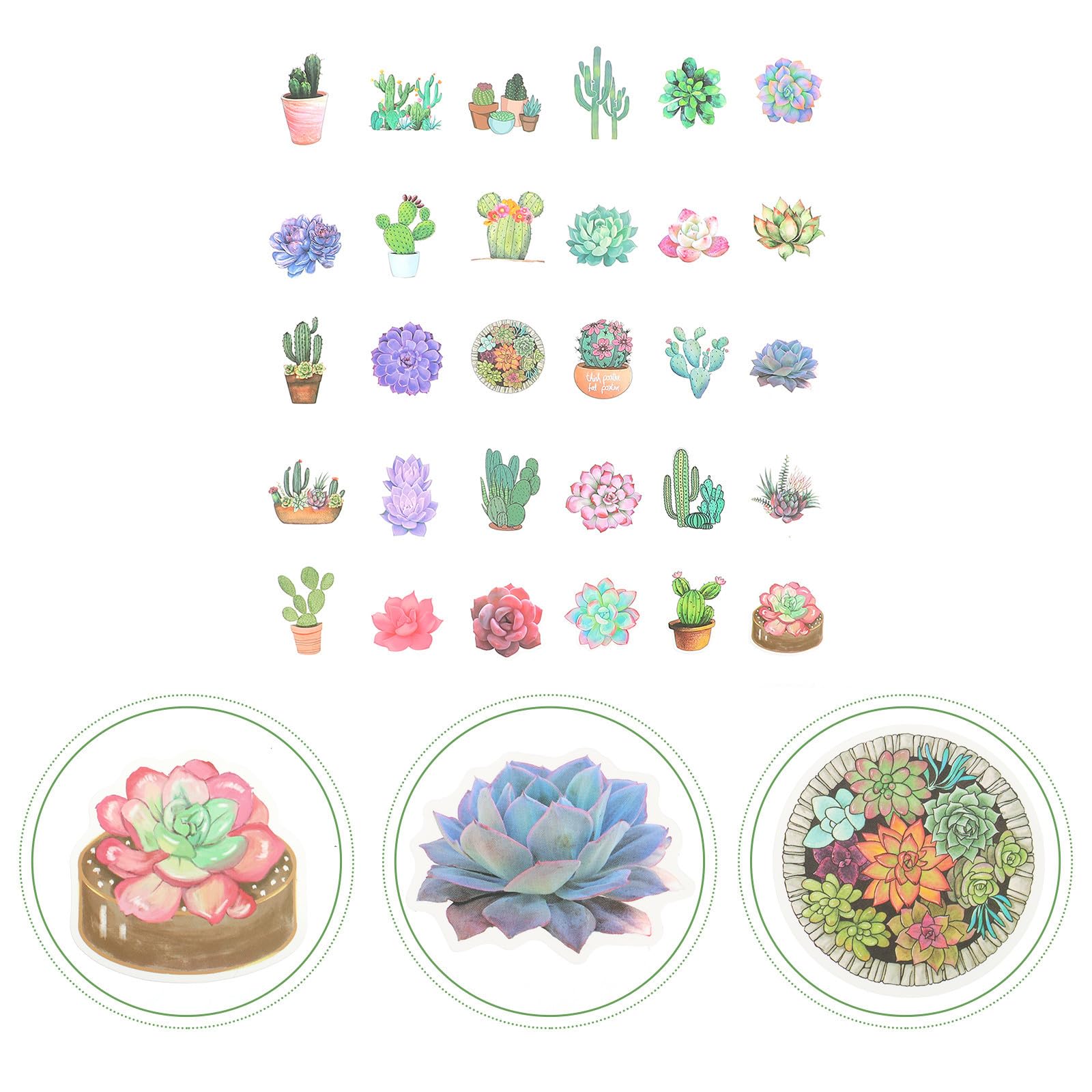5 Ensembles Autocollants Étanches De Motifs De Plantes Cartoonesques Pour Décoration De Véhicules Ordinateurs Et Accessoires Autocollants Réutilisables Sans Trace 150 Pièces * 5