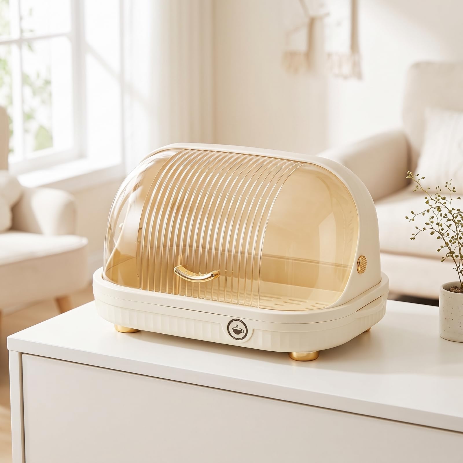 Portaoggetti per Neonatale Portabottiglie Scolaposate Organizer Asciuga Contenitore con Coperchio Trasparente con Ventilazione E Base Stabile in, Size to 2