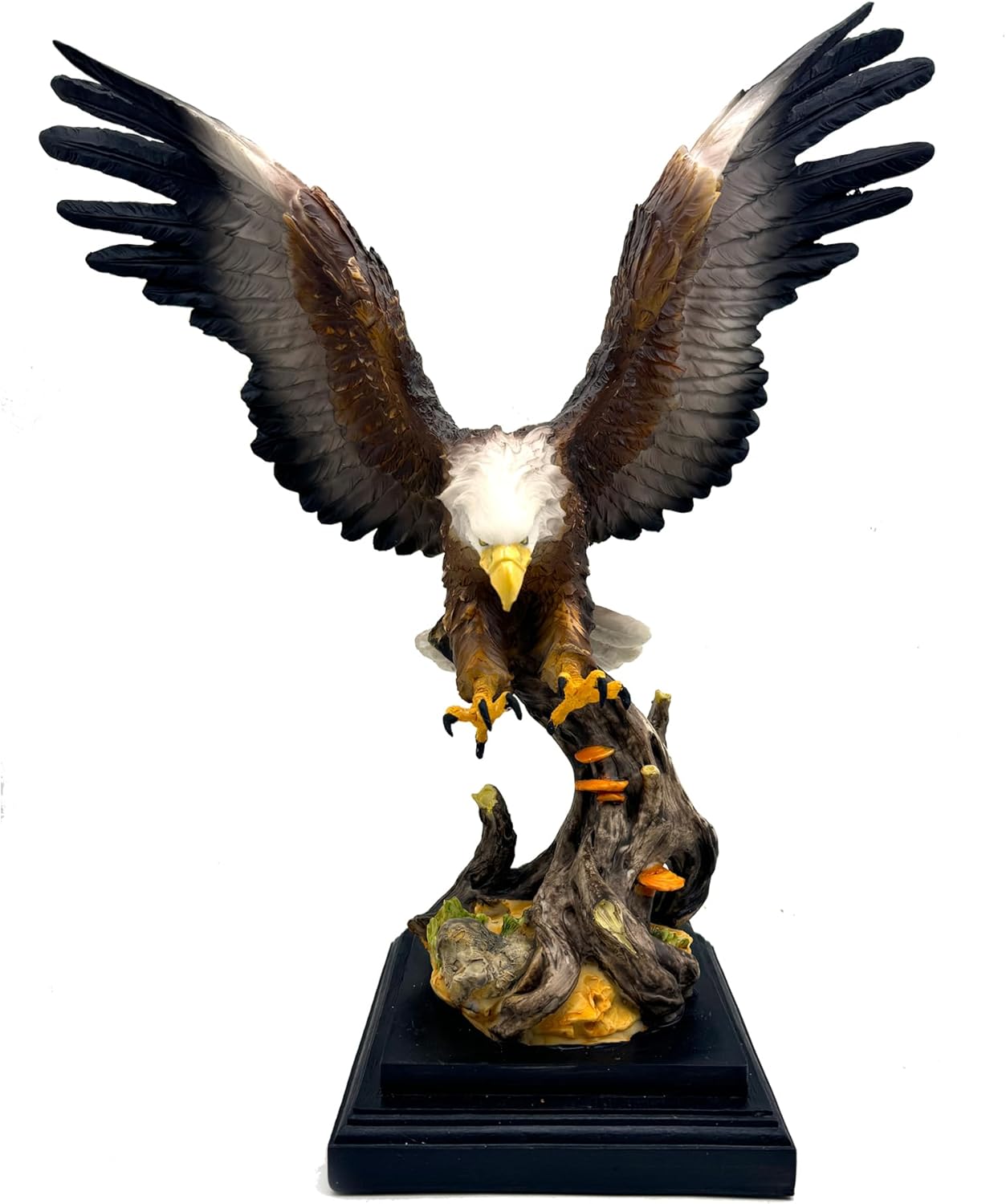 DESHINTKE Simulated Eagle Resin Statue, Large Soaring Eagle Modern Home Office Figurine Decor