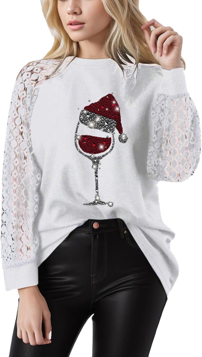 Generisch Weihnachtsshirt Für Damen, Glitzernd