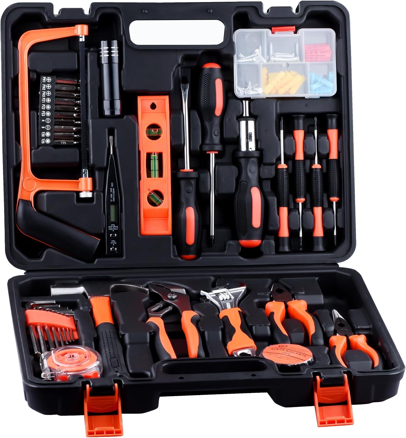 AWANFI Tool Set Home Tool Kit for Home Repair, Maintenance and DIY Projects (100 Pc)