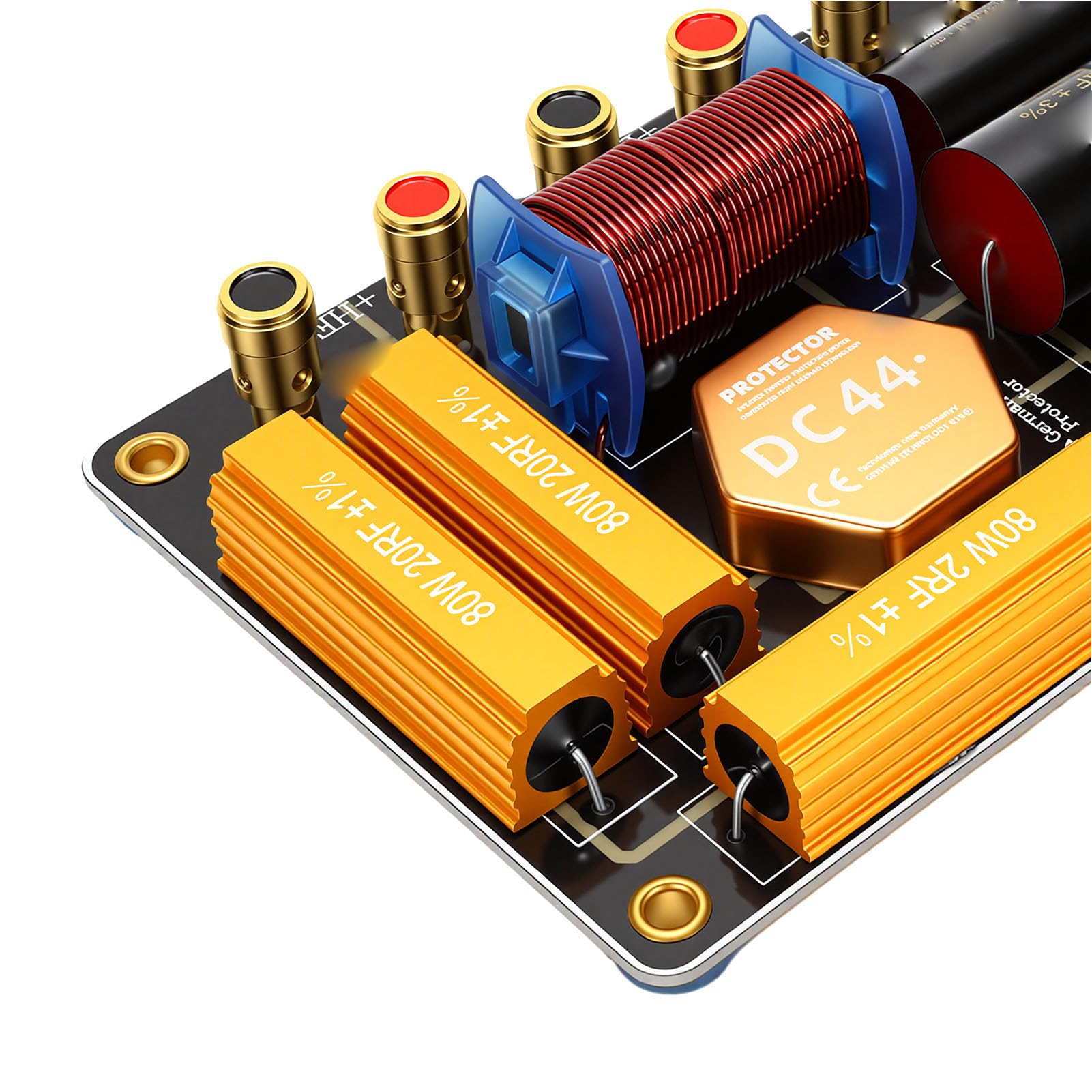 Crossover per Altoparlanti a Due Vie Ad Alta Potenza con Design Resistente Al Calore per Altoparlanti Doppi da 10-12 Pollici, Divisore di Frequenza da 550 W per Professionale, Ideale per i