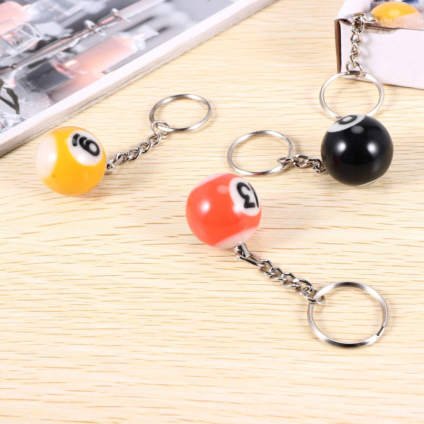 ビリヤードボールキーホルダー セット Amazon.co.jp: Hbaebdoo カラフルなビリヤードボール