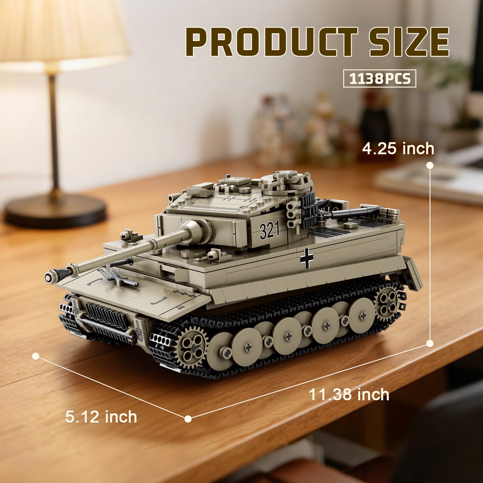 Amazon.co.jp: Reobrix Tiger I 戦車組み立てセット WW2 戦車モデル