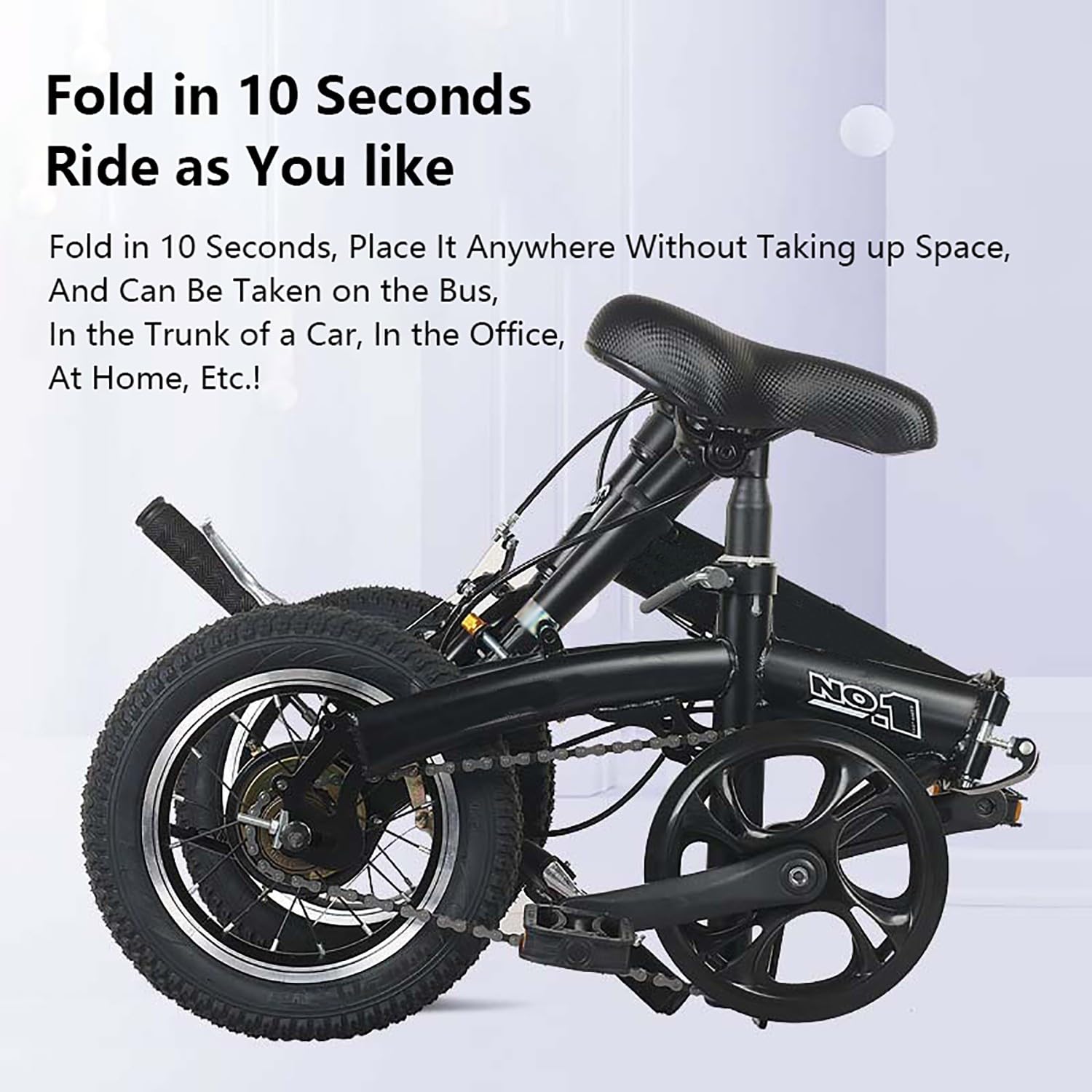 Vélo pliant pour adulte et Enfants, 12 pouces, vélo de camping, de montagne, Vélo de Ville avec Garde-Boue, Vélo d'extérieur pour Homme Femme A