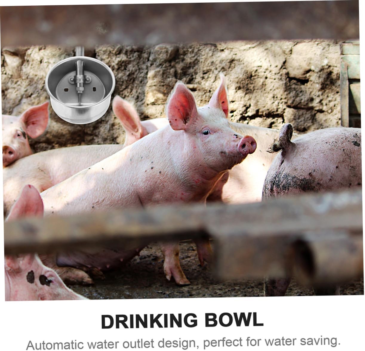 BESPORTBLE 2pcs Automatic Pig Water Bowl Stainless Steel Livestock Drinking Water Bowl Floating Level Control