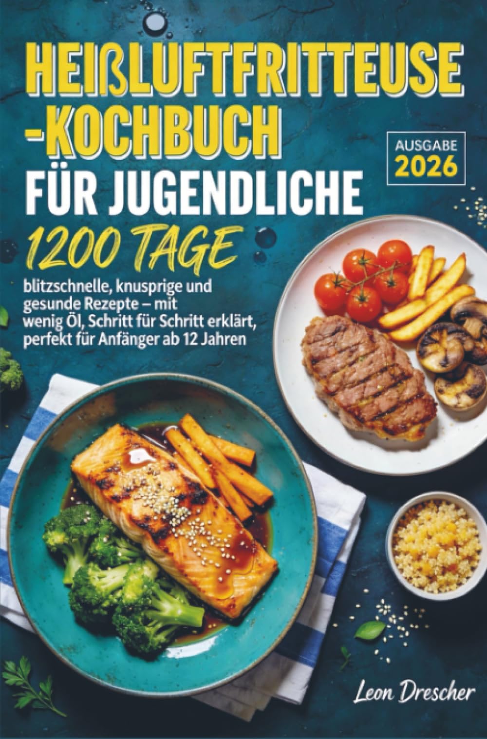 Heißluftfritteuse-Kochbuch für Jugendliche: 1200 Tage blitzschnelle, knusprige und gesunde Rezepte – mit wenig Öl, Schritt für Schritt erklärt, perfekt für Anfänger ab 12 Jahren