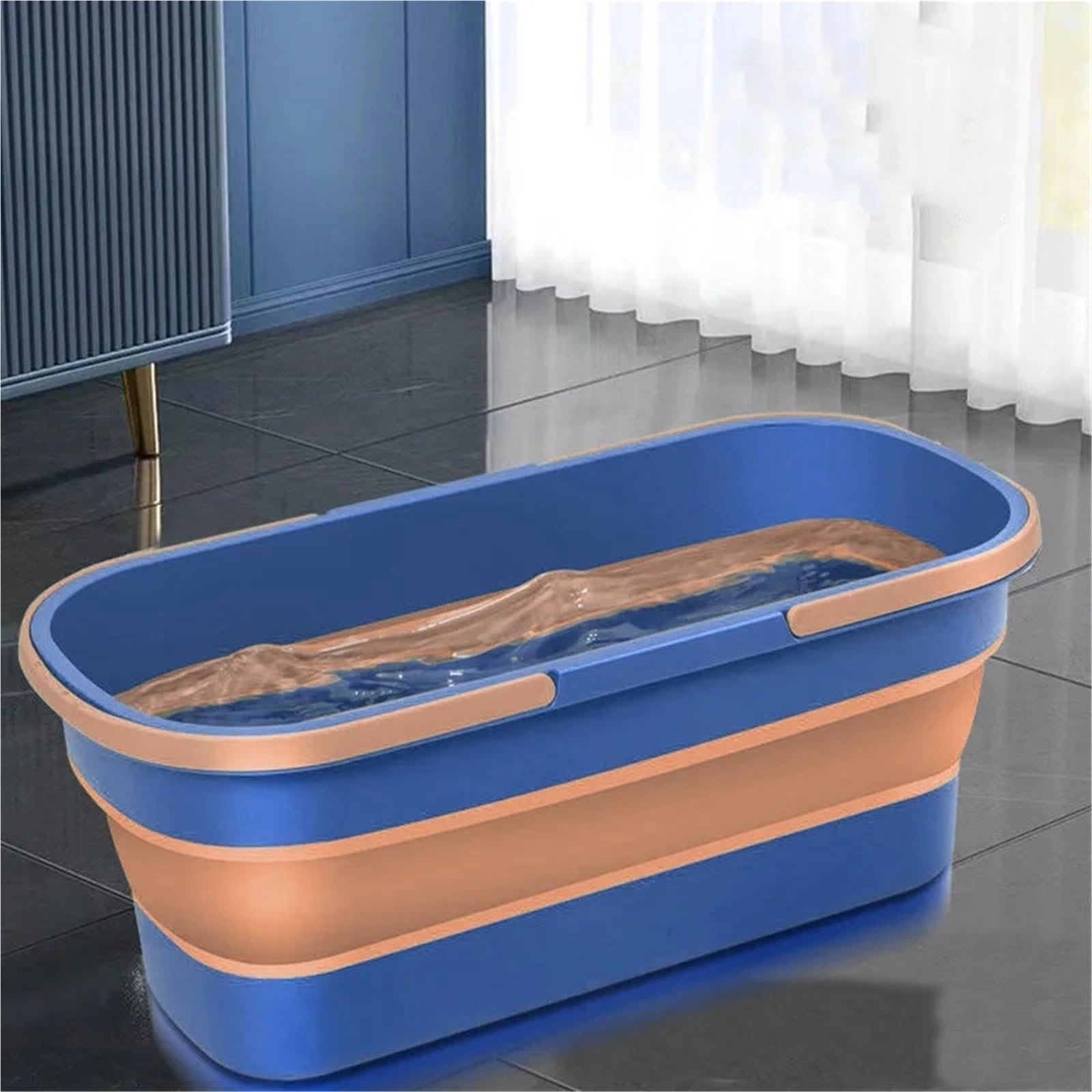 Seau Pliant Portable Seau de vadrouille Pliable en Silicone Lavage Voiture Camp pêche Nettoyage ménager Accessoire Salle Bain pour Les Voyages La Randonnée