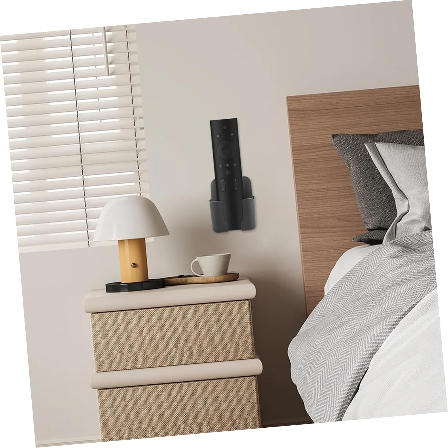 PRETYZOOM 4pcs Wall Mounted Remote Control Holder Space-saving Organizer for Tv Ac and Sound System Remotes Sturdy Design for Home Decor